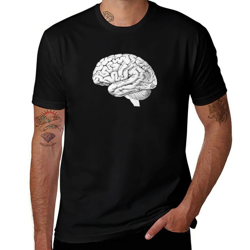 Watercolor Anatomical Brain Tshirt Uv Protection Outdoor Tee Shirt