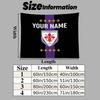 Custom Name ACF Fiorentina Printed Tapestry – Wall Hanging for Bedrooms, Dorms, and Home Decor