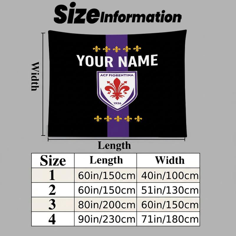Custom Name ACF Fiorentina Printed Tapestry – Wall Hanging for Bedrooms, Dorms, and Home Decor