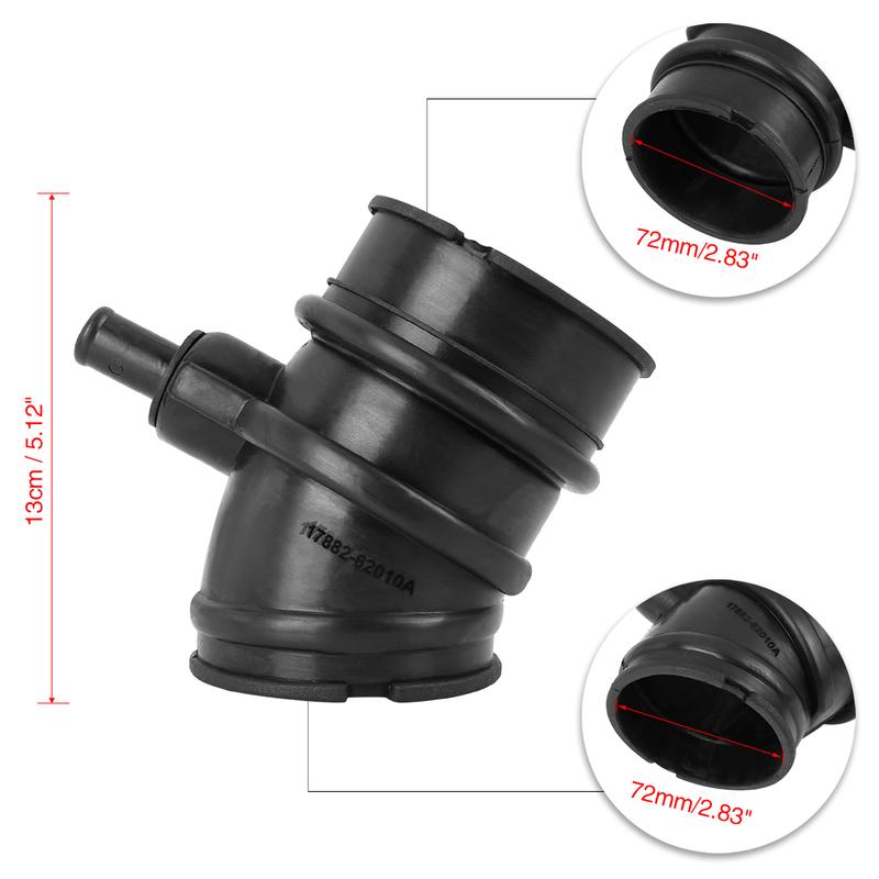 X Autohaux Car Engine Air Intakes Hose Throttle filter Corrugated Tube 17882-62010 for Toyota 4Runner 1996-2000 Car accessories