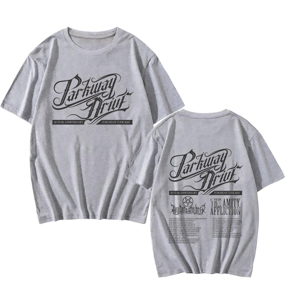 Parkway Drive 20-летний юбилейный европейский тур 2025 Футболка Летние хлопковые футболки Высокое качество Винтажные футболки Унисекс Топы Футболки