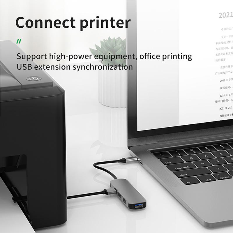 4 в 1 USB 3.0 концентратор 5 Гбит/с высокоскоростной адаптер типа C док-станция многопортовый разветвитель для Macbook Air Pro компьютерные аксессуары