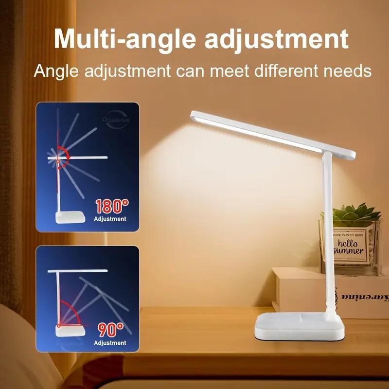 1pcs Led Desk Lamp Eye-Protection Study Reading Lamp, Writing Specific, Bedroom Bedside Lamp, Dormitory Plug-In Table Lamp