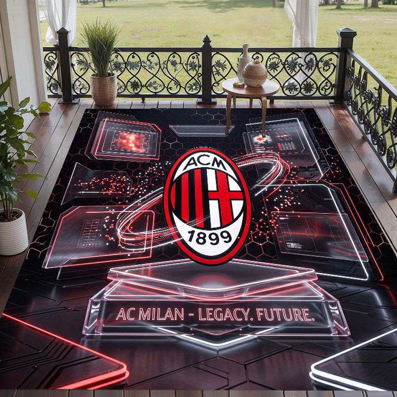 Soft Floor Carpet AC Milan Pattern Area Rug Decorative Mat For Home Room Decoration