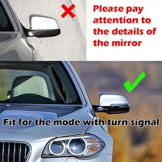 Глянцевая Черная Накладка на Зеркало для BMW 5 Серии F10 F11 F18 F07 640i 2014~2018