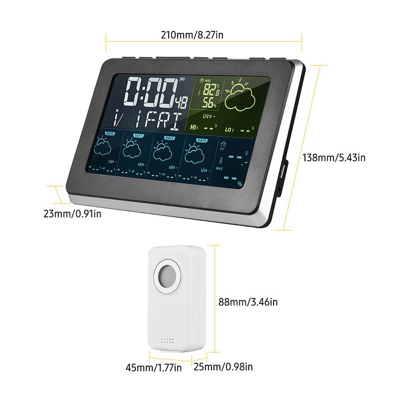 Tuya WiFi Smart Weather Station APP Control Цифровой монитор температуры и влажности, прогноз погоды на 5 дней, 3 модели будильников