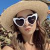 10 Pairs of White Heart-shaped Fashionable Glasses Designed for Both Men and Women Suitable for Party Enthusiasts
