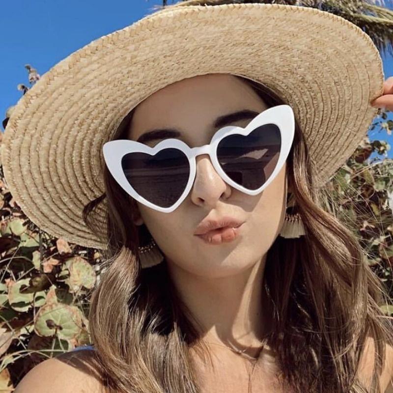 10 Pairs of White Heart-shaped Fashionable Glasses Designed for Both Men and Women Suitable for Party Enthusiasts