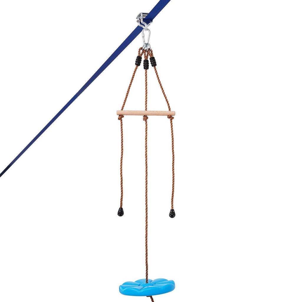 Zipline Kit for Kids and Adult, 52 ft Zip Line Kits Up to 330 lb, Backyard Outdoor Quick Setup Zipline, Playground Entertainment with Zipline, Nylon