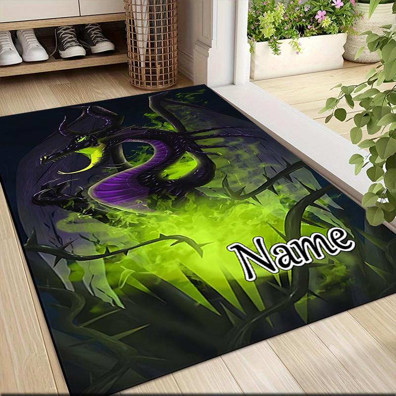 Custom Name Undersea Mermaid Adventure Carpet Rug Customizable Soft Washable Anti-Slip Home Living Room Sofa Mats Personalized Rug. 0909359