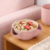 Double Dish Snack Bowl Straw Snack Serving Dish with Shell Storage for Pistachios Edamame Fruits Candy Cherries Nuts