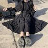 Gothic Style Dress Women Harajuku Gothic Lolita Kawaii Dress Punk Cute Long Sleeve Black Midi Dress 2023 Emo Mall Goth