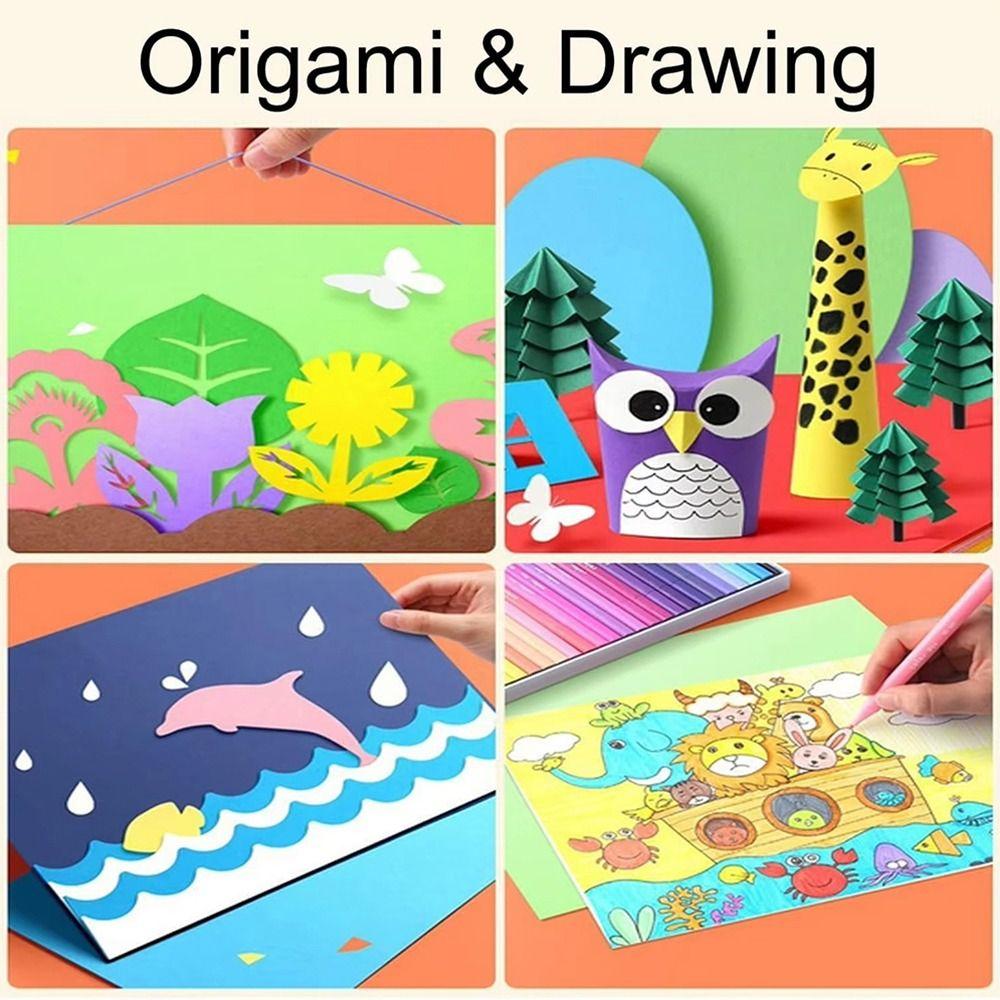 100Pcs Solid Color Square Origami Paper 20 Colors Handmade Scrapbooking Craft Decor Folding Paper