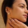 Cercei Tip Stud Dama Copper Gold Plated Butterfly Design Golden - Elegant Stud Earrings for Women