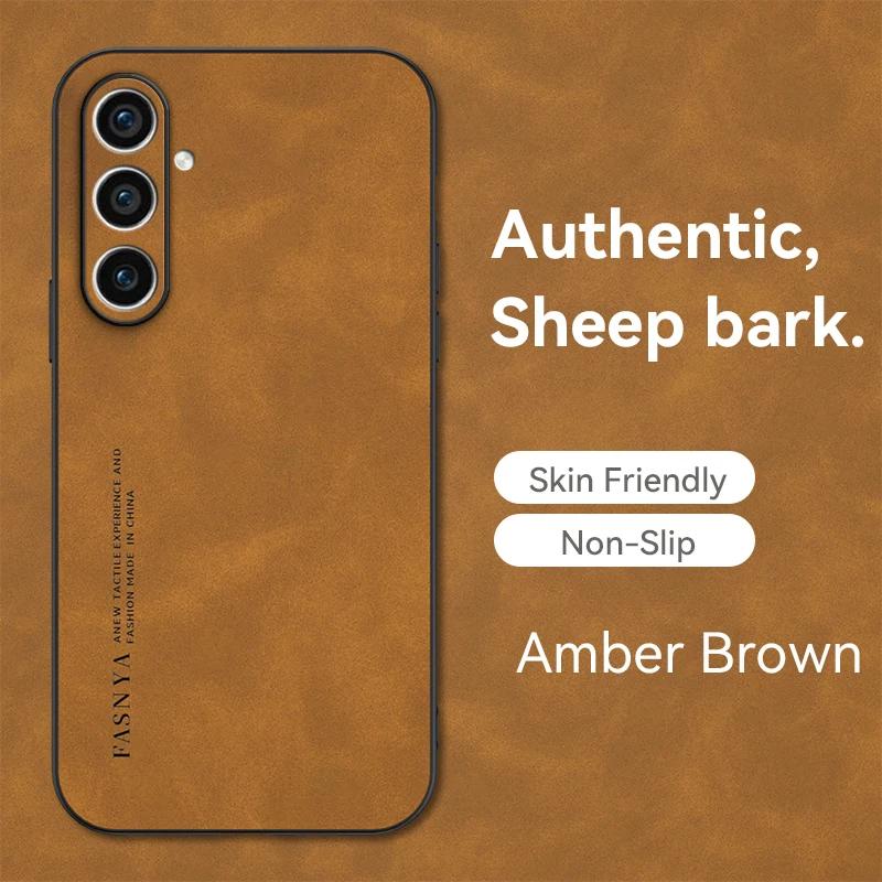 Чехол из овчины для Samsung Galaxy S23 S23Ultra S22 S21 S20 S10 S9 Plus S23FE Note 20Ultra 10 9 8 роскошная матовая задняя крышка