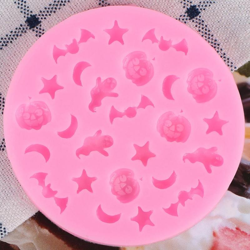 Halloween Pumpkin Ghost Bat Chocolate Cake Silicone Kitchen C1L5 Mold Mold I8G1