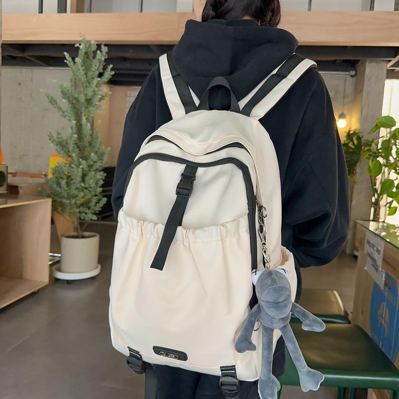 Студенческий школьный рюкзак, однотонный рюкзак большой емкости, рюкзак для старшей средней школы на открытом воздухе