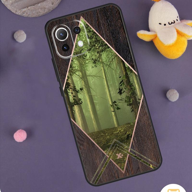 Чехол Forest Geometry Wood Nature для Xiaomi 15 Ultra 14 13T 14T 15T 17 Pro Max POCO F8 Ultra F5 F6 F7 X5 X6 X7 Pro