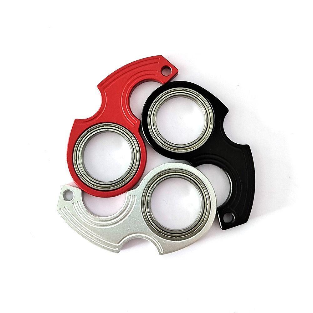 Anti-Anxiety Fidget Spinner Keychain Relieve Boredom Fingertip Spinning Keyring Birthday Gift