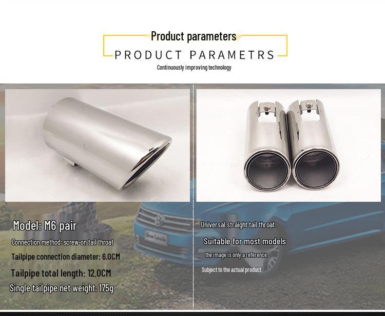 Mazda M6 Глушитель выхлопной системы из нержавеющей стали Насадки (Пара)