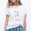 Little Prince Printing White Plus Size T-Shirts Short Sleeve Women Fashion Tees Casual Cartoon Female Clothes Summer O-Neck Tops