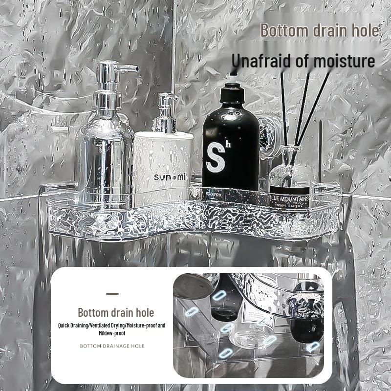 JINGRUIXIANG Suction Cup Bathroom Corner Shelf (3-Pack)