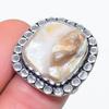 Натуральный жемчуг Бива Драгоценный камень Серебро 925 пробы Ювелирное кольцо Размер 7 m4W91