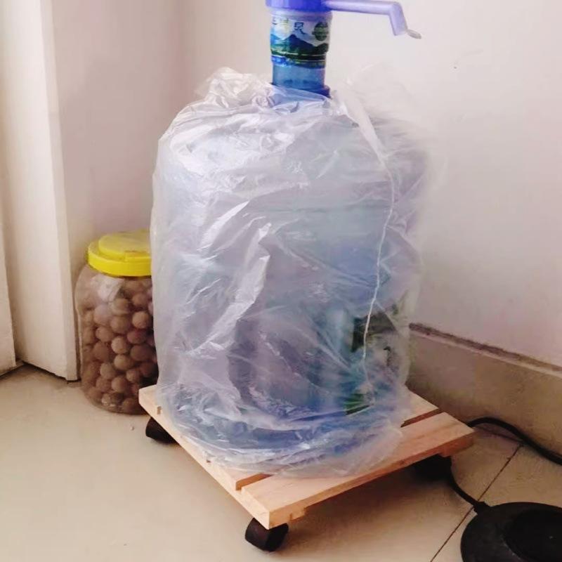 Подставка для цветов из массива дерева, утолщенная, передвижная, держатель для цветов, подставка для цветочного горшка бонсай, роликовая, с универсальными колесами