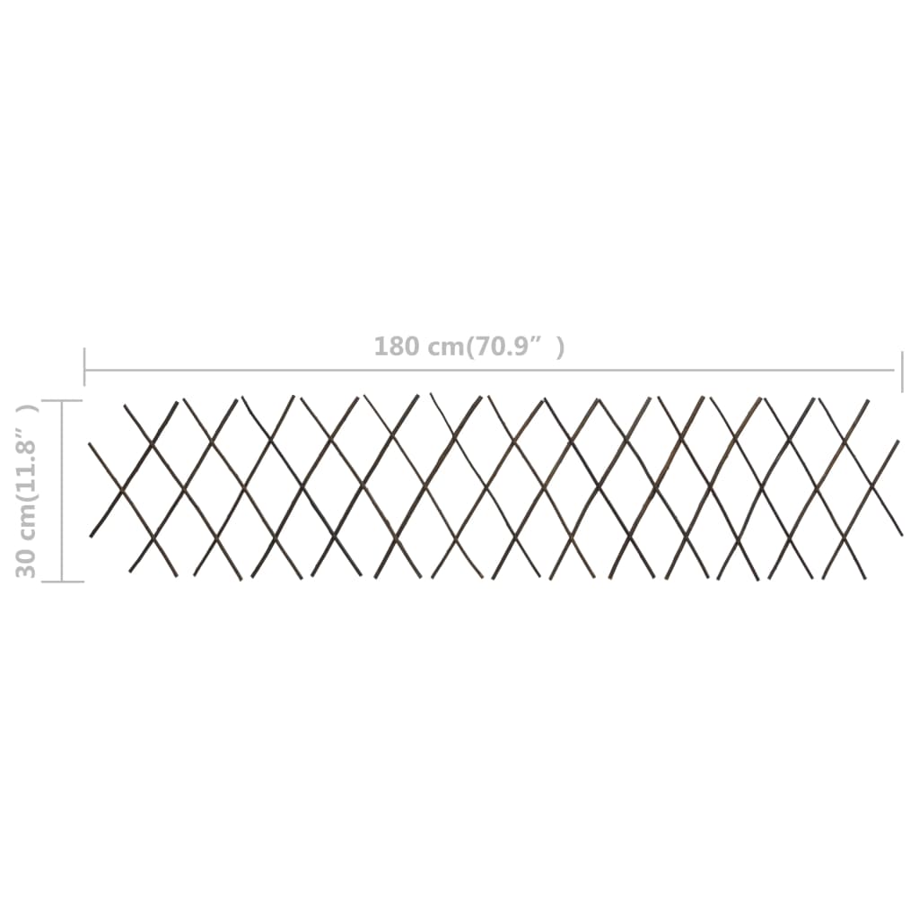 Willow Trellis Panel 5 pcs 180 x 30 cm