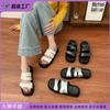 Yuanlitong Square Head Thick-bottomed Beach Vacation Casual Slippers Women Sandals Wear Summer Thick-bottomed Heightening Cool Slippers Women