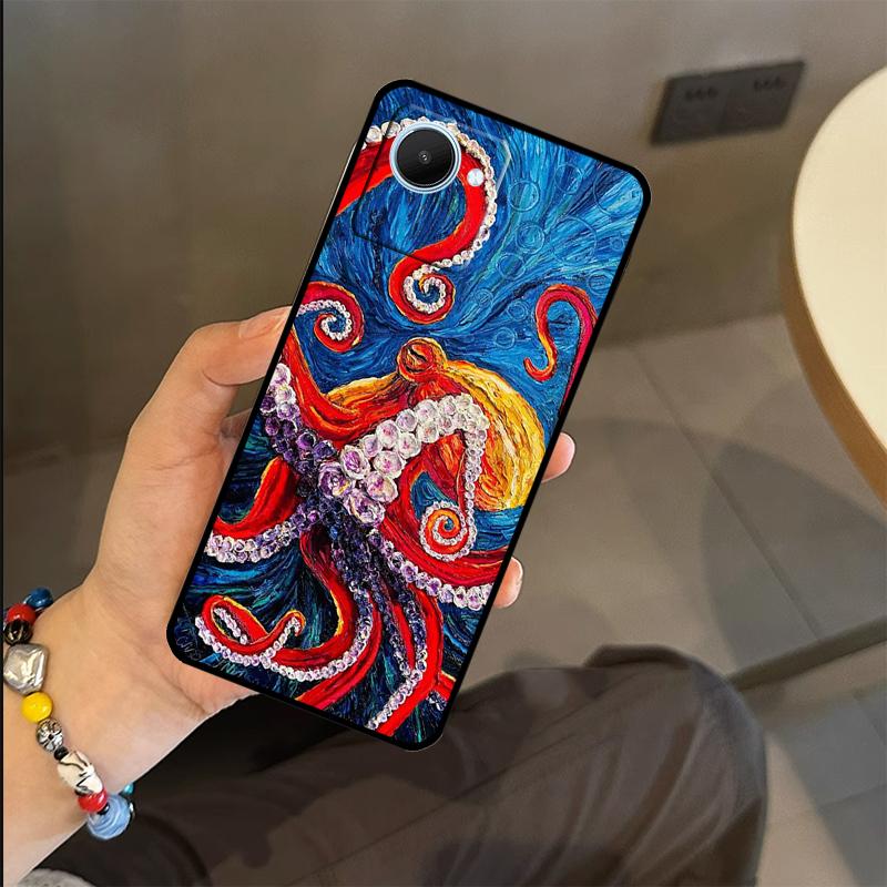 Ходячий чехол-осьминог для Realme C65 C67 C61 C53 C55 C51 C25 C63 C71 C75 GT6 GT7 Pro 11 12 13 14 15 Pro Plus