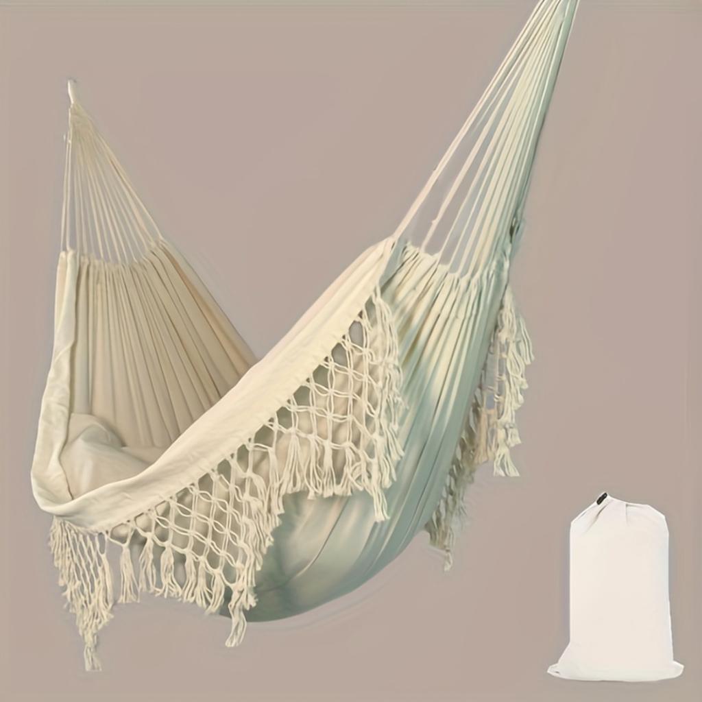 1 шт. Гамак с кисточками - Холщовое кресло-гамак для отдыха в помещении, для кемпинга и путешествий на открытом воздухе. Аксессуары для 3D-принтера. Только подставка для гамака