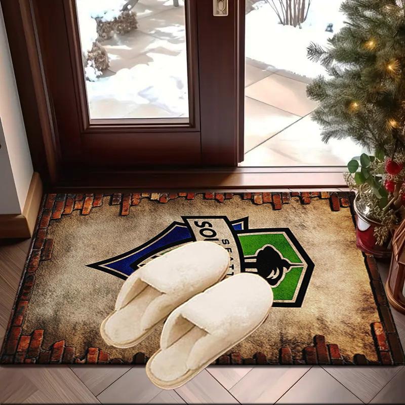 Sea-ttle Fc Logo Printed Area Rug for Office, Chair Rug, Decorative Carpet Floor Mat, Large Size Fan gifts Christmas gifts