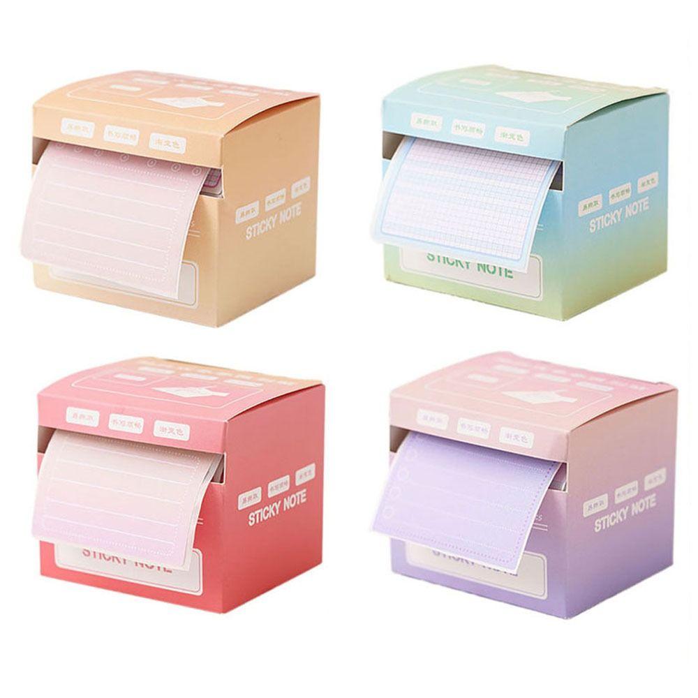 256Pcs/Set Full Adhesive Sticky Note Stationery Tearable Notepad Labels Stickers School/Office