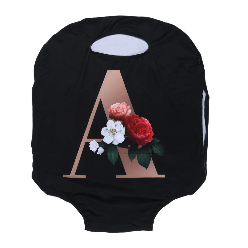 1 шт. Чехол для багажа с цветочным принтом и алфавитом, утолщенный, складной, защитный чехол для чемодана (19''-28''), Дорожные принадлежности, моющийся чехол для чемодана на колесиках, защитный чехол