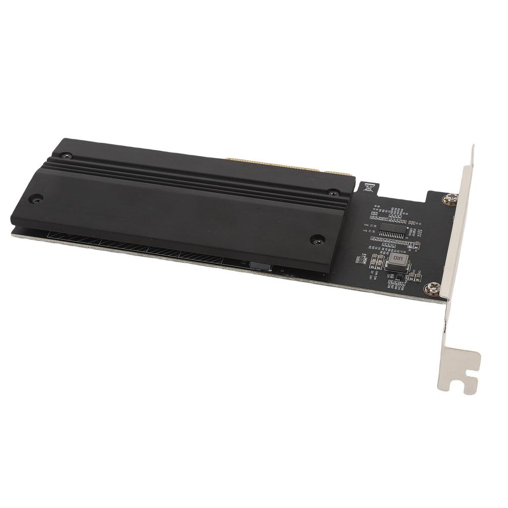NVMe PCIe Adapter Card 2 Port M.2 NVMe to PCIe 4.0 X8 Card with Aluminum Heat Sink M.2 to PCI