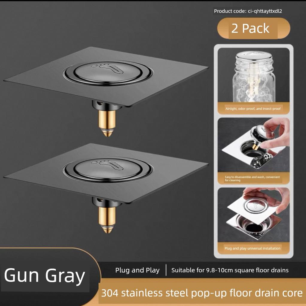 Bathroom Floor Drain Anti-Odor Press-Type Pop-Up Core Seal Cover, Universal Foot-Activated Anti-Odor Device for Bathroom Drains