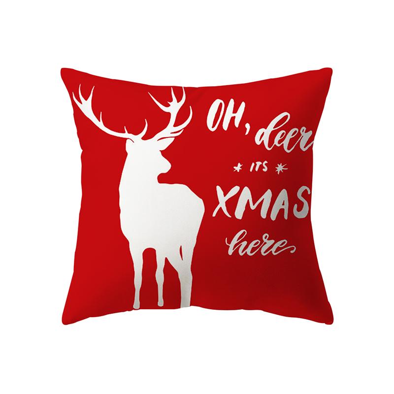 Рождественские украшения Рождественская тема Печатный узор Чехлы для подушек Домашняя гостиная Украшение дивана Подушка Наволочка