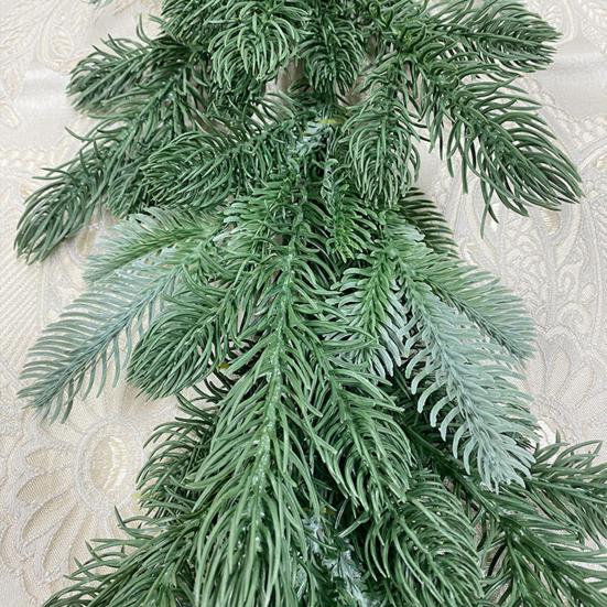 2 шт. Искусственная гирлянда из сосновых иголок, реалистичные сосновые ветки ручной работы, праздничная подвесная зелень