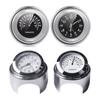 Motorcycle Handlebar Clock, Motorcycle Modification Handlebar Mount Waterproof Quartzs Clock Thermometer 2 In 1 H9EE