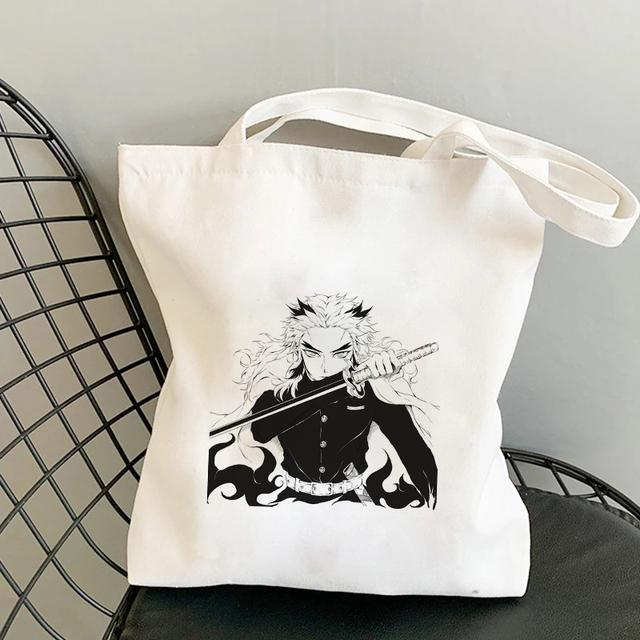 Kimetsu No Yaiba, японское аниме, истребитель демонов, женские сумки-шоппер с героями мультфильмов, сумка для покупок, сумка на плечо, женская парусиновая сумка, эко-сумки