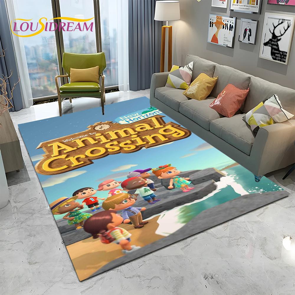 Ковер с рисунком Animal Crossing New Horizons, Ковер для гостиной, спальни, дивана, Придверный коврик, Декор, Детский нескользящий коврик для игр