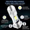 Светодиодные лампы H4 BA20D P15D для мотоциклетной фары Canbus Hi/Lo Beam 12SMD Сверхяркий дневной ходовой свет для мотоцикла, скутера