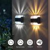 Solar LED Wall Light Outdoor Waterproof Solar LED Wall Lamp Up And Down Luminous Lighting for Outdoor Garden Decoration Sunlight