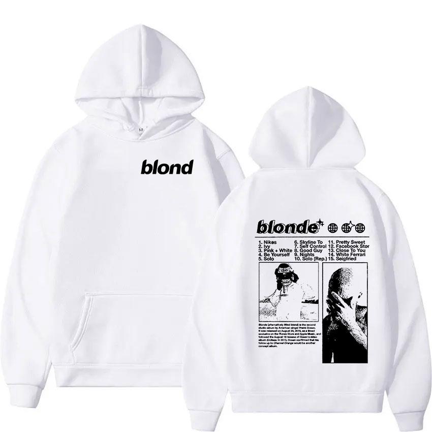 Rapper Frank 2024 New Album Hoodie Men's Retro Fashion Blond Oversized Sweatshirt Y2k Unisex Hip Hop Pullover Hoodies Streetwear
