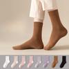 Женские весенне-осенние однотонные дышащие влагоотводящие носки-трубы из хлопка без косточек