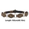 Retro Grommet PU Leather Waist Belt Gothic Steampunk Vintage Rivet Waist Cinch Belt Wide Y2k Waistband Female Jeans