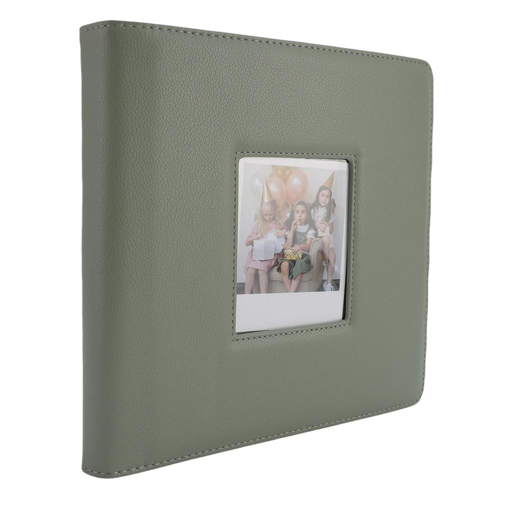 Photo Album Fit for Polaroid Wide 300 400 90x110mm Photos 36 Pages 288 Pictures Capacity PU Leather Cover Front Window