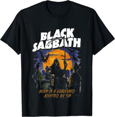 Футболка Black Sabbath Born In a Graveyard, Футболка Легендарной Метал-Группы. Унисекс Футболка в подарок для фанатов