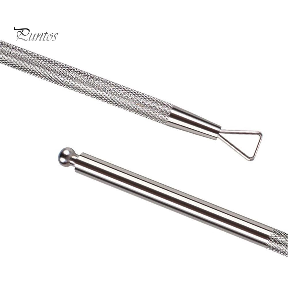 Инструмент для маникюра Puntos из нержавеющей стали для снятия УФ-гель-лака, очиститель для стержня-толкателя